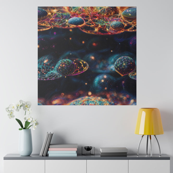 Cosmic Vibrant Tapestry - Matte Canvas - Canvas - g(0D·IO) - 32" x 32" (Square) - 0.75'' -