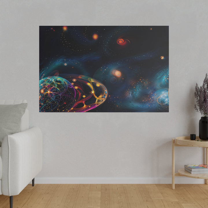 Cosmic Vibrant Tapestry - Matte Canvas - Canvas - g(0D·IO) - 32" x 32" (Square) - 0.75'' -