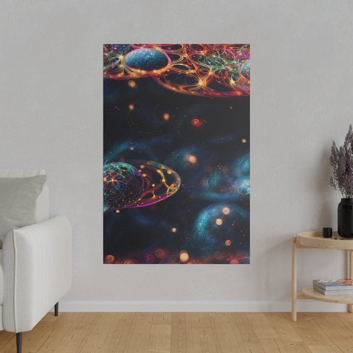 Cosmic Vibrant Tapestry - Matte Canvas - Canvas - g(0D·IO) - 32" x 32" (Square) - 0.75'' -