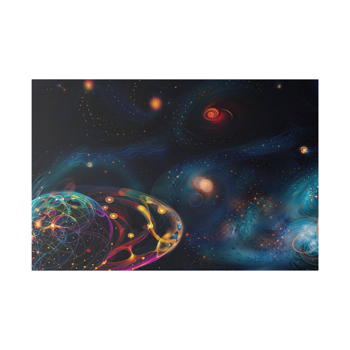 Cosmic Vibrant Tapestry - Matte Canvas - Canvas - g(0D·IO) - 48″ x 32″ (Horizontal) - 0.75'' -