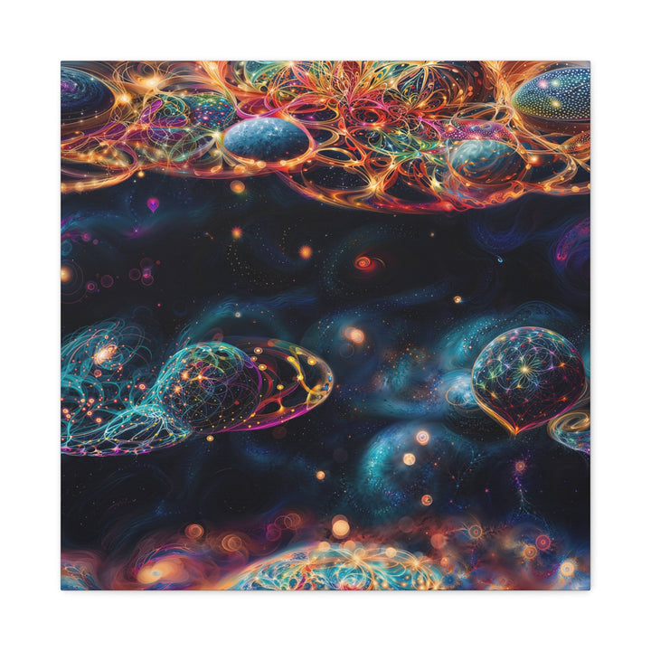 Cosmic Vibrant Tapestry - Matte Canvas Print 1.25" - Canvas - g(0D·IO) - 24″ x 24″ - 1.25" -