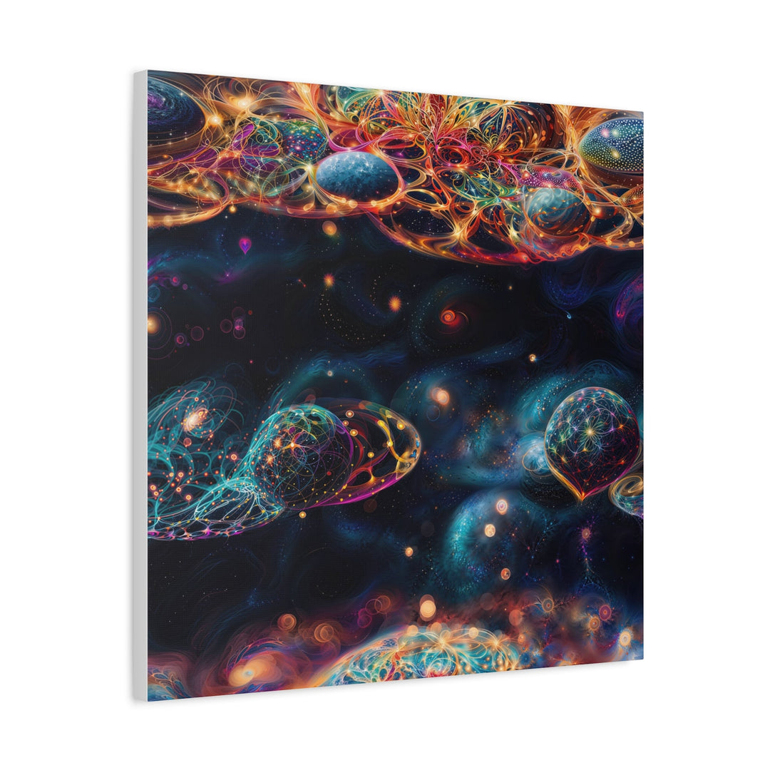 Cosmic Vibrant Tapestry - Matte Canvas Print 1.25" - Canvas - g(0D·IO) - 36" x 36" - 1.25" -