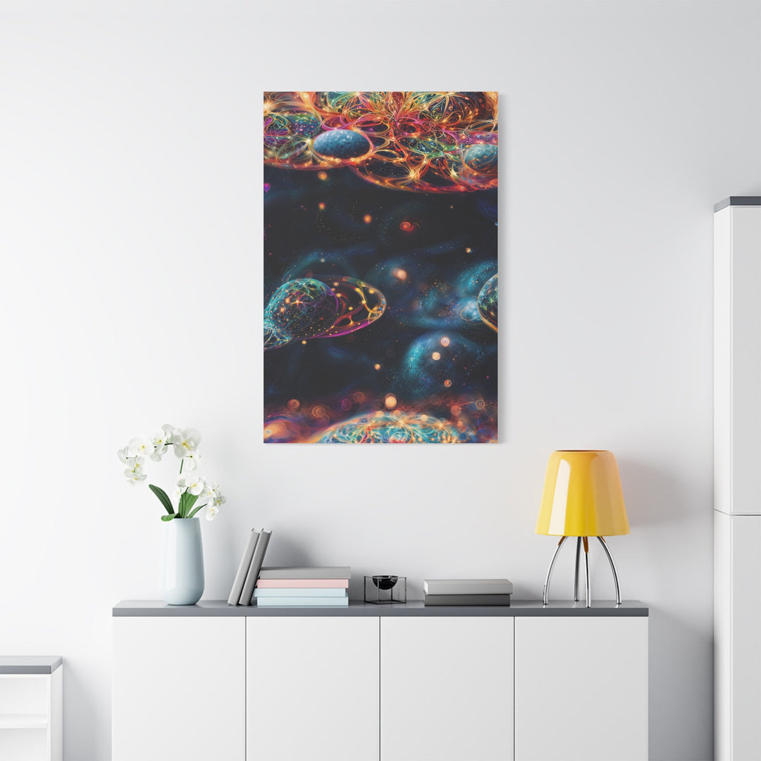 Cosmic Vibrant Tapestry - Matte Canvas Print 1.25" - Canvas - g(0D·IO) - 36" x 36" - 1.25" -