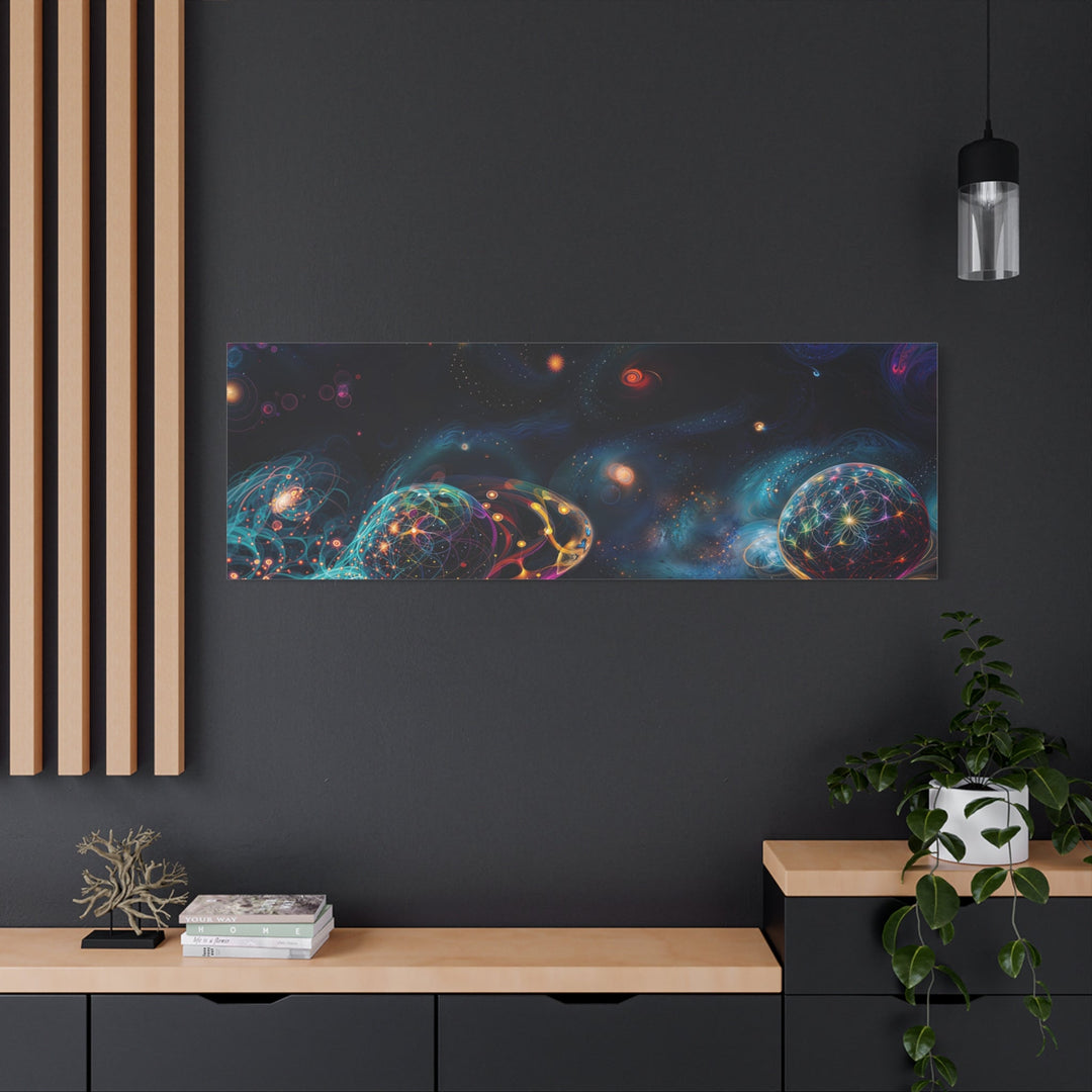 Cosmic Vibrant Tapestry - Matte Canvas Print 1.25" - Canvas - g(0D·IO) - 36" x 36" - 1.25" -