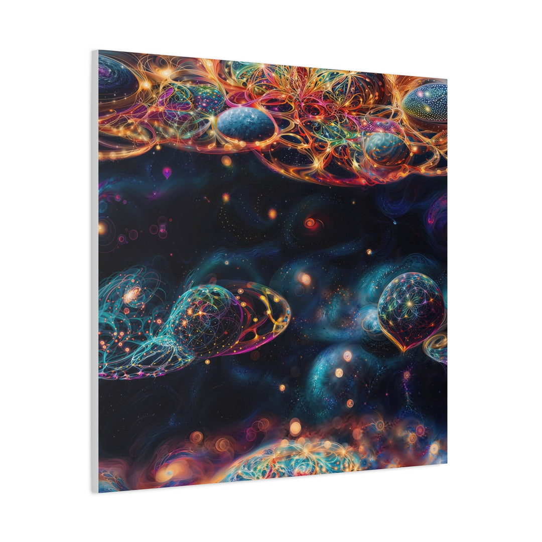 Cosmic Vibrant Tapestry - Matte Canvas Print 1.25" - Canvas - g(0D·IO) - 36" x 36" - 1.25" -