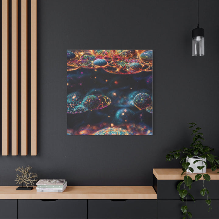 Cosmic Vibrant Tapestry - Matte Canvas Print 1.25" - Canvas - g(0D·IO) - 36" x 36" - 1.25" -