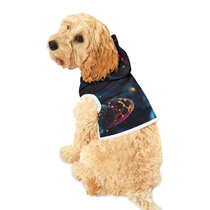 Cosmic Vibrant Tapestry - Pet Hoodie - Pets - g(0D·IO) - XXS - Black Rib -