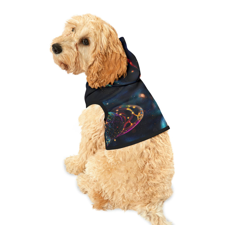 Cosmic Vibrant Tapestry - Pet Hoodie - Pets - g(0D·IO) - XXS - Black Rib -