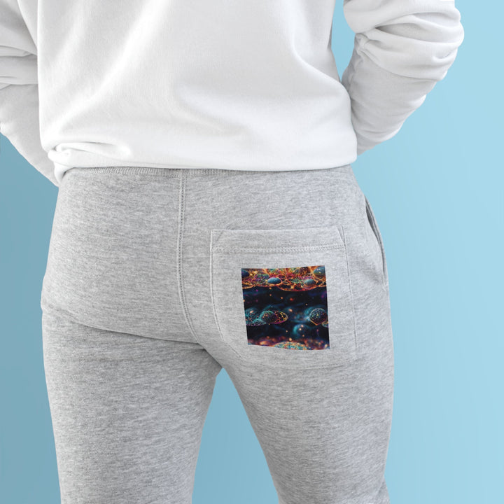 Cosmic Vibrant Tapestry - Premium Fleece Joggers - Trousers - g(0D·IO) - Charcoal Heather - M -