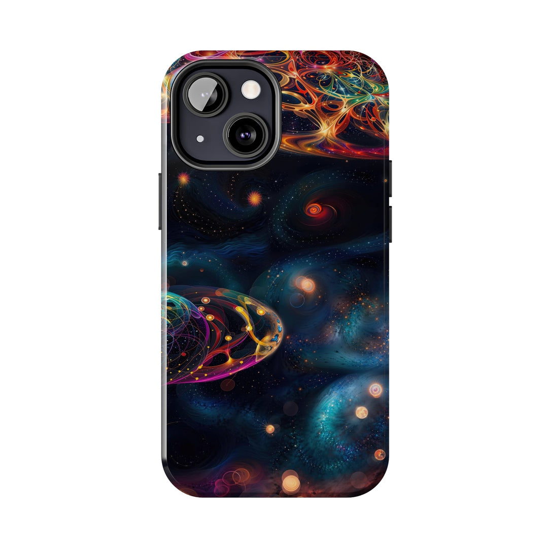 Cosmic Vibrant Tapestry - Tough Phone Case - Phone Case - g(0D·IO) - iPhone 13 Mini - -