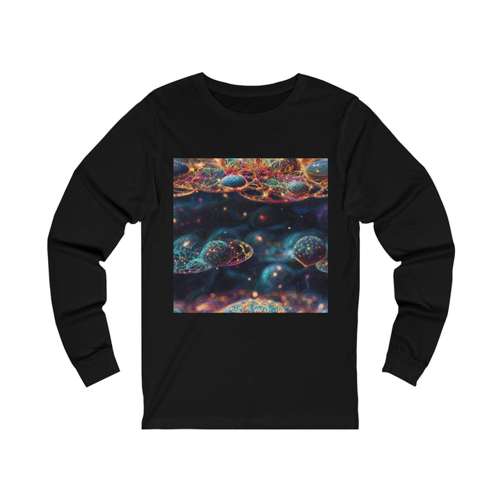 Cosmic Vibrant Tapestry - Unisex Jersey Long Sleeve Tee - Long-sleeve - g(0D·IO) - S - Black -