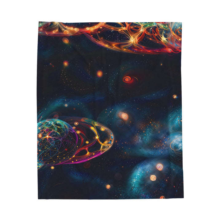 Cosmic Vibrant Tapestry - Velveteen Plush Blanket - All Over Prints - g(0D·IO) - 50" × 60" - -