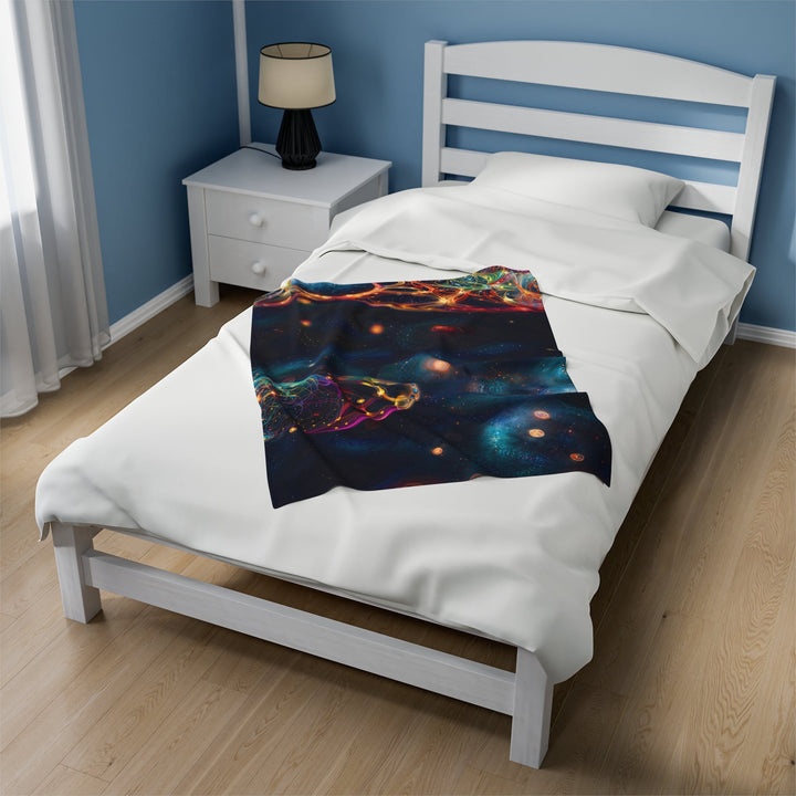 Cosmic Vibrant Tapestry - Velveteen Plush Blanket - All Over Prints - g(0D·IO) - 30" × 40" - -