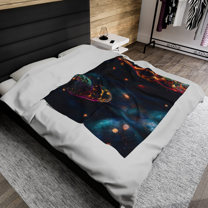 Cosmic Vibrant Tapestry - Velveteen Plush Blanket - All Over Prints - g(0D·IO) - 30" × 40" - -