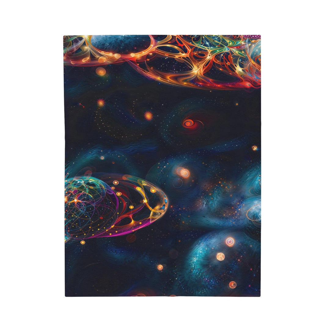 Cosmic Vibrant Tapestry - Velveteen Plush Blanket - All Over Prints - g(0D·IO) - 30" × 40" - -