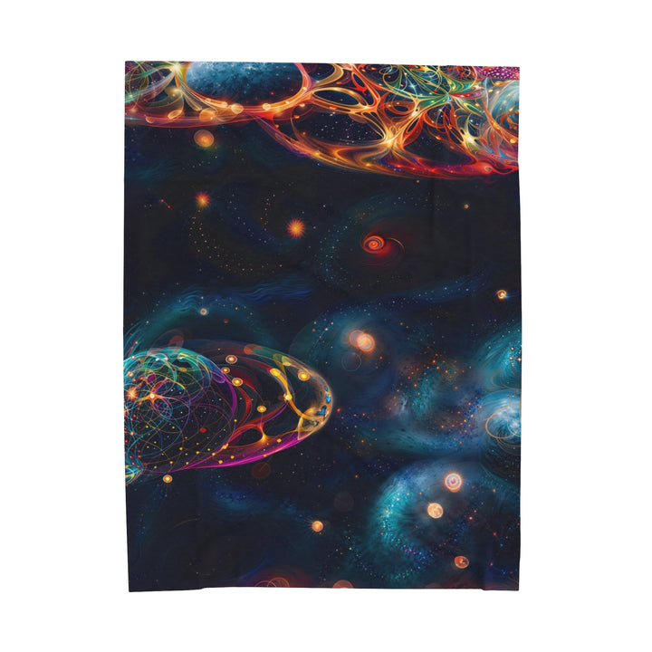 Cosmic Vibrant Tapestry - Velveteen Plush Blanket - All Over Prints - g(0D·IO) - 60" × 80" - -