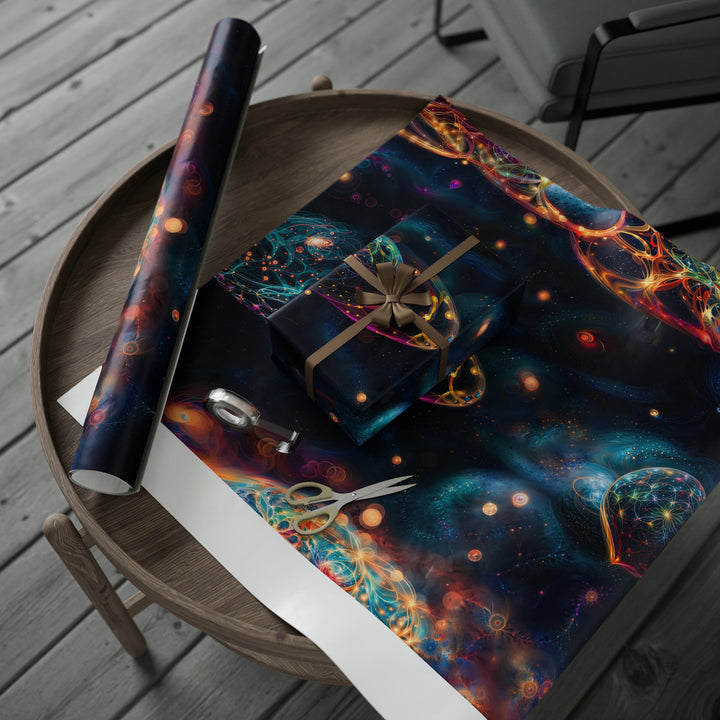 Cosmic Vibrant Tapestry - Wrapping Paper - Home Decor - g(0D·IO) - 30'' x 72'' - Matte -