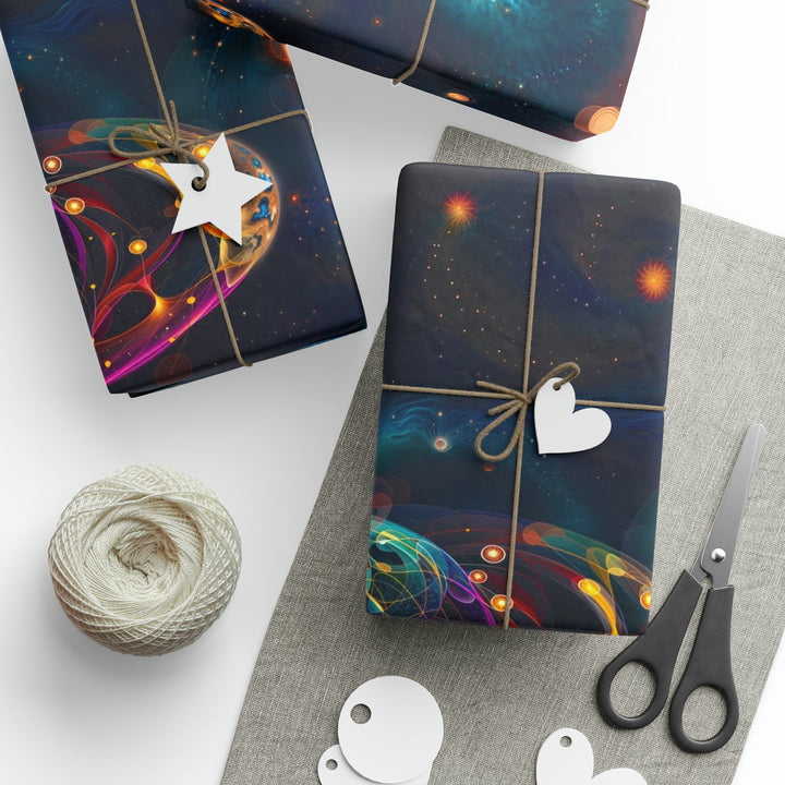 Cosmic Vibrant Tapestry - Wrapping Paper - Home Decor - g(0D·IO) - 30'' x 72'' - Matte -