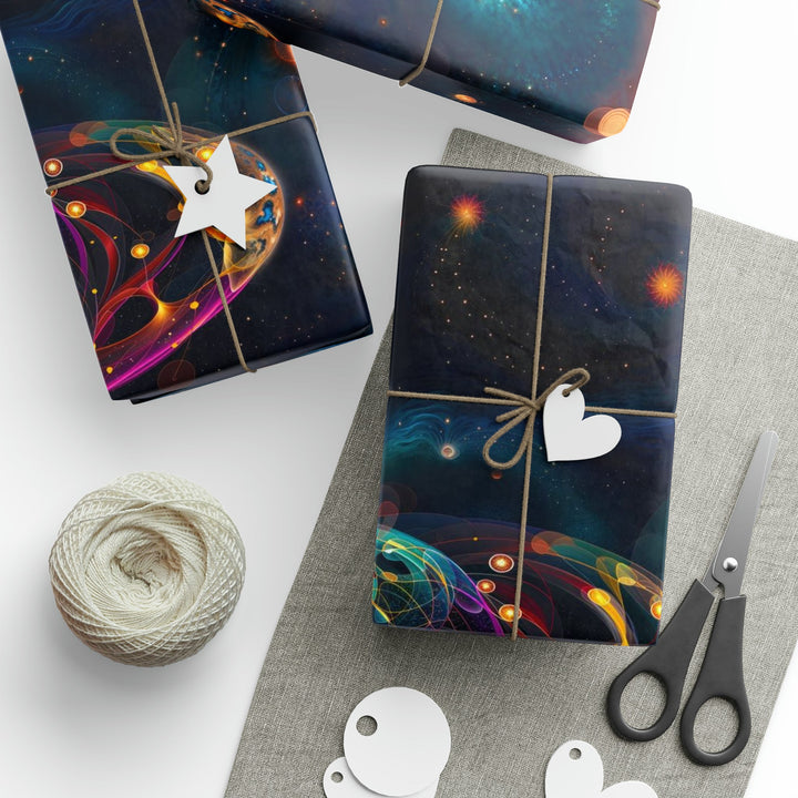 Cosmic Vibrant Tapestry - Wrapping Paper - Home Decor - g(0D·IO) - 30'' x 72'' - Matte -
