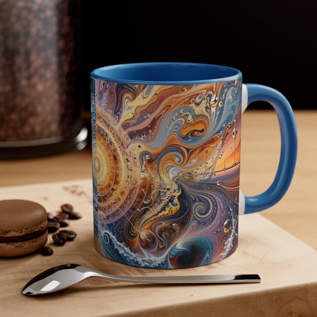 Cosmic Vortex Harmony - Accent Coffee Mug - Mug - g(0D·IO) - Pink - 11oz -