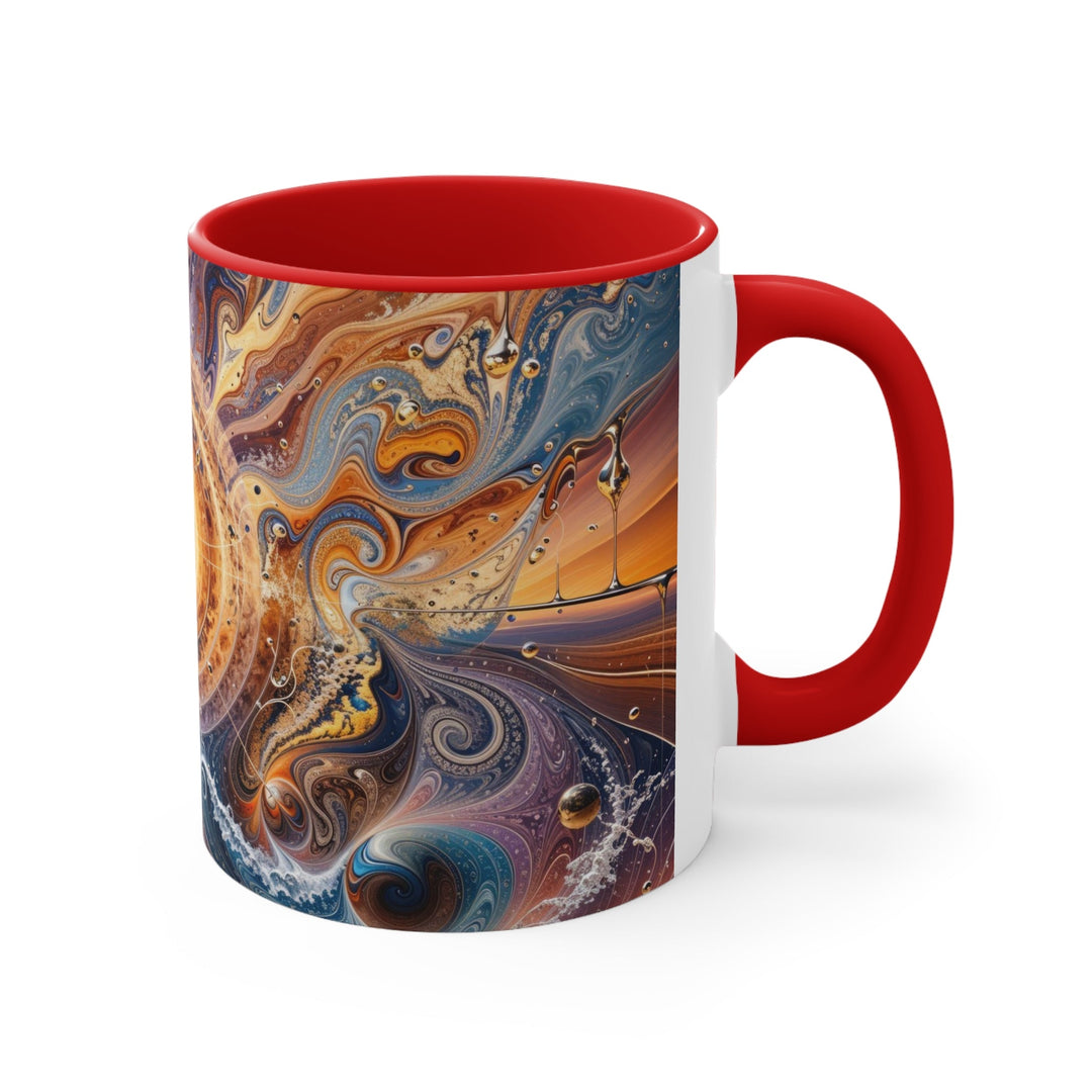 Cosmic Vortex Harmony - Accent Coffee Mug - Mug - g(0D·IO) - Pink - 11oz -