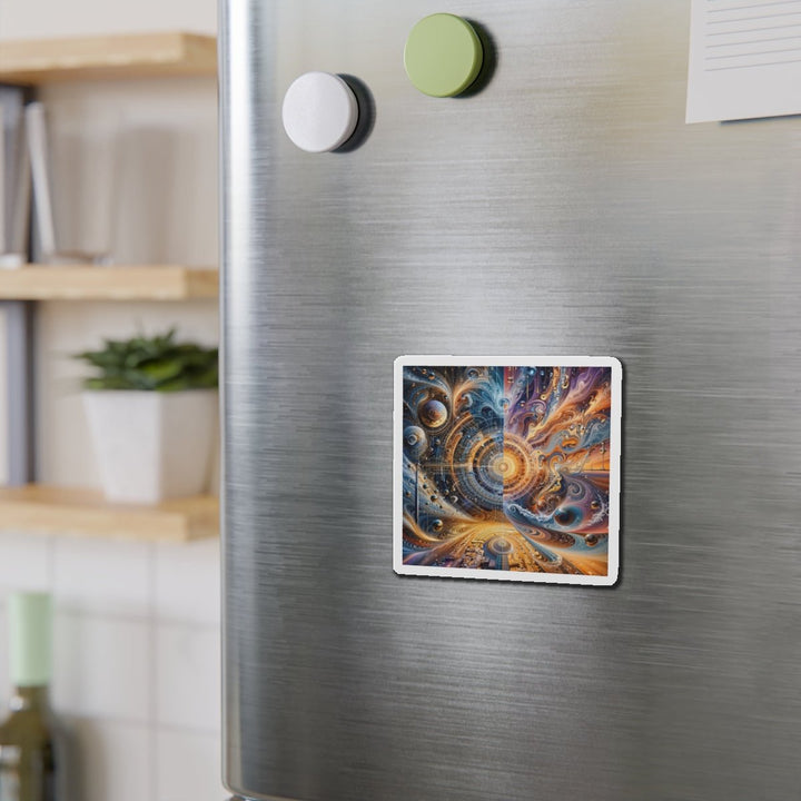 Cosmic Vortex Harmony - Die-cut Magnet - Home Decor - g(0D·IO) - 6 × 6" - Die-Cut - 1 pc