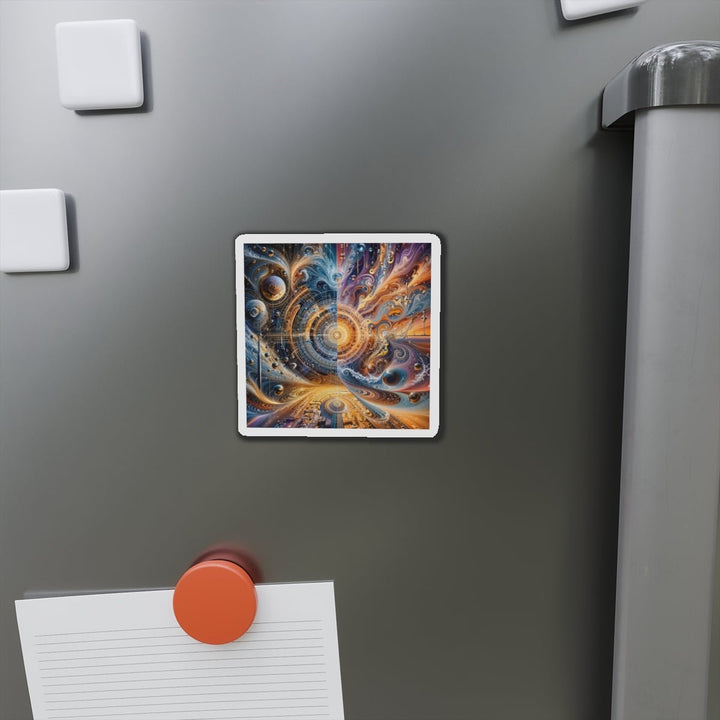 Cosmic Vortex Harmony - Die-cut Magnet - Home Decor - g(0D·IO) - 6 × 6" - Die-Cut - 1 pc