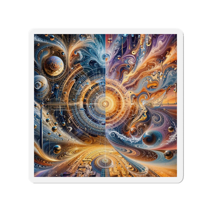 Cosmic Vortex Harmony - Die-cut Magnet - Home Decor - g(0D·IO) - 2" x 2" - Die-Cut - 1 pc