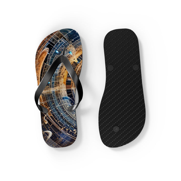 Cosmic Vortex Harmony - Flip Flops - Shoes - g(0D·IO) - XL - Black sole -