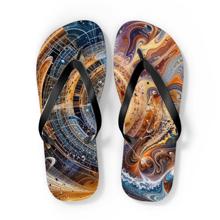 Cosmic Vortex Harmony - Flip Flops - Shoes - g(0D·IO) - XL - Black sole -