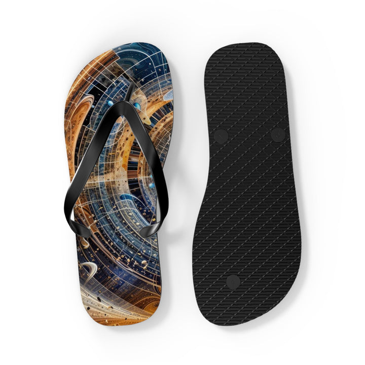 Cosmic Vortex Harmony - Flip Flops - Shoes - g(0D·IO) - XL - Black sole -