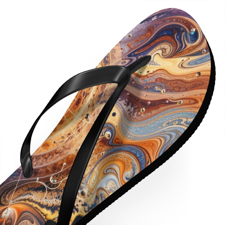 Cosmic Vortex Harmony - Flip Flops - Shoes - g(0D·IO) - XL - Black sole -