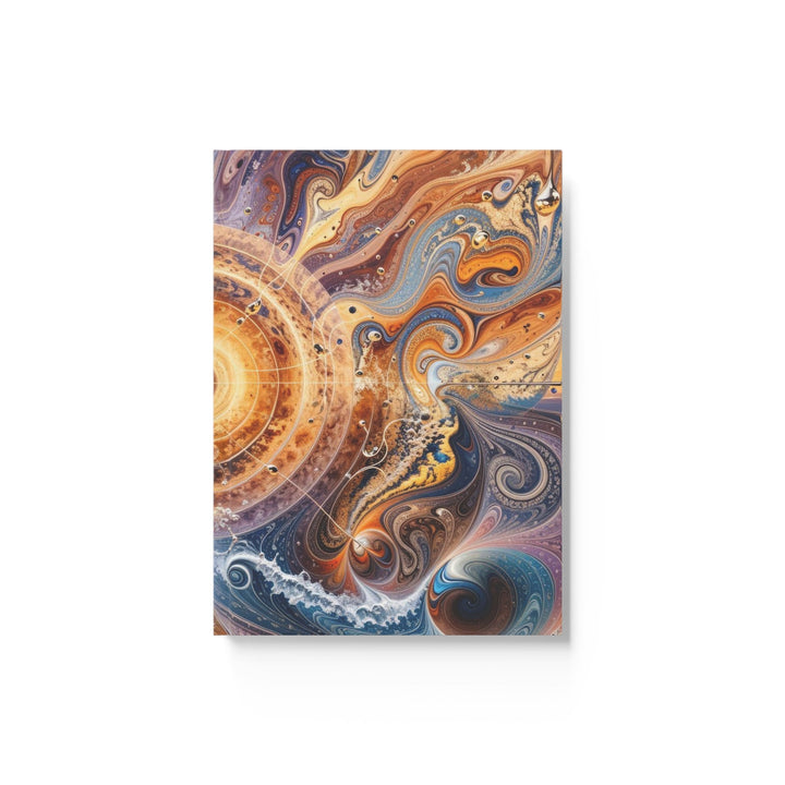 Cosmic Vortex Harmony - Hard Backed Journal - Paper products - g(0D·IO) - Graph - A5 - White