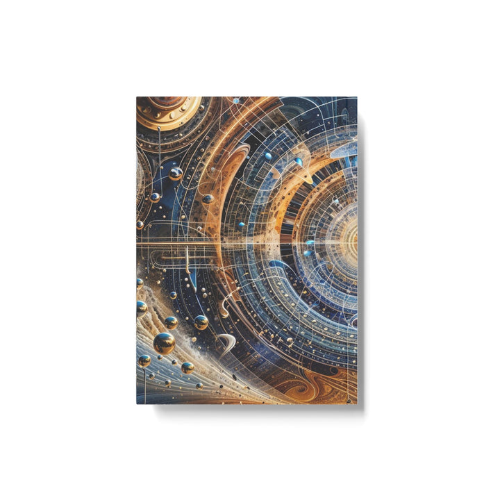 Cosmic Vortex Harmony - Hard Backed Journal - Paper products - g(0D·IO) - Graph - A5 - White