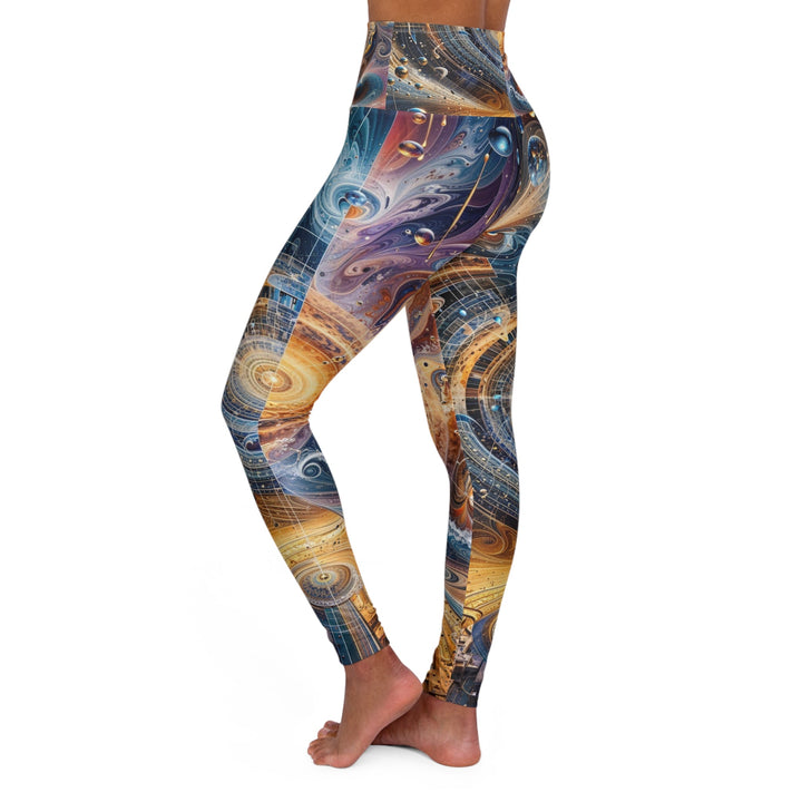 Cosmic Vortex Harmony - High Waisted AOP Yoga Leggings - All Over Prints - g(0D·IO) - XS - -