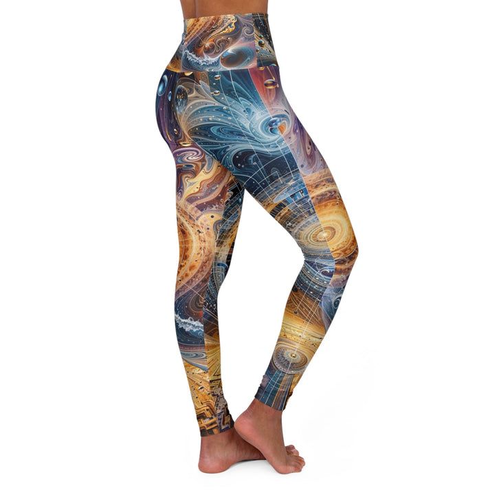 Cosmic Vortex Harmony - High Waisted AOP Yoga Leggings - All Over Prints - g(0D·IO) - XS - -