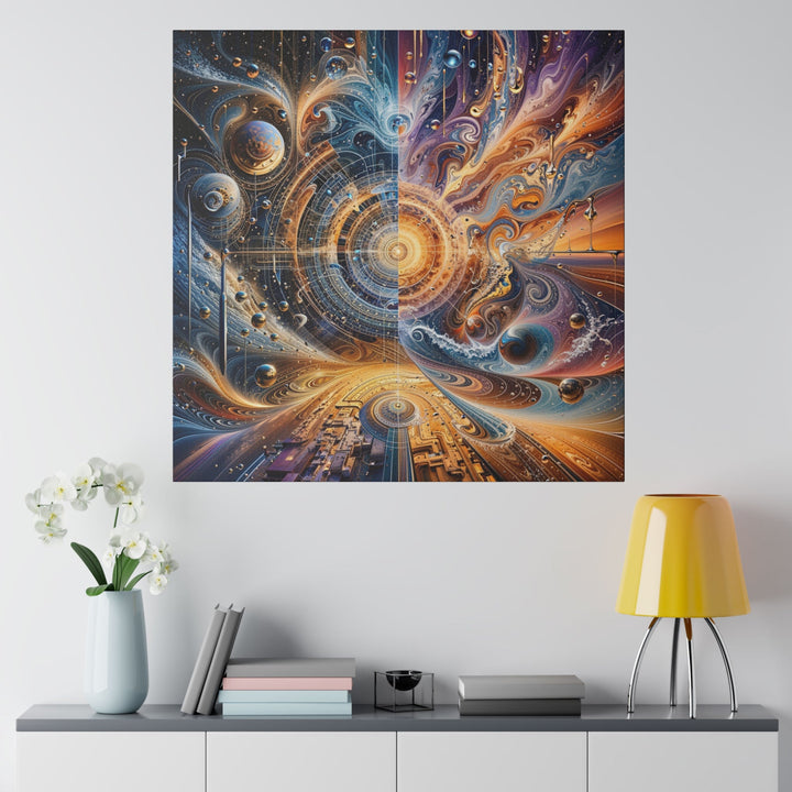 Cosmic Vortex Harmony - Matte Canvas - Canvas - g(0D·IO) - 32" x 32" (Square) - 0.75'' -