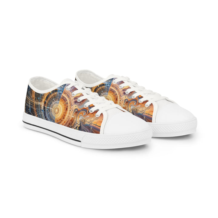 Cosmic Vortex Harmony - Men's Lowtop Sneakers - Shoes - g(0D·IO) - US 5 - White sole -