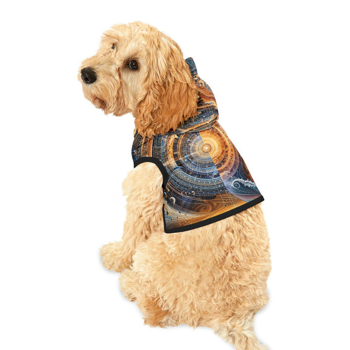 Cosmic Vortex Harmony - Pet Hoodie - Pets - g(0D·IO) - XXS - Black Rib -