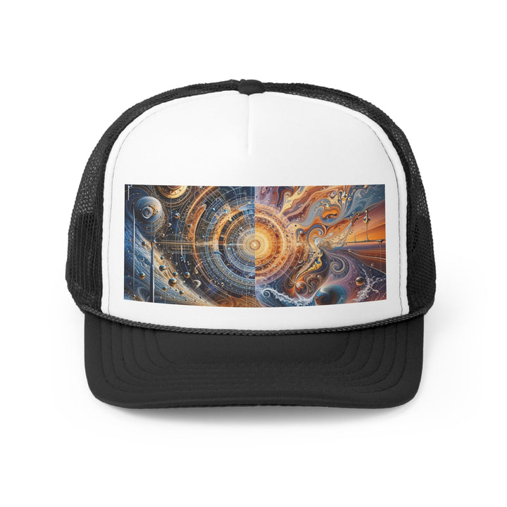 Cosmic Vortex Harmony - Trucker Hat - Hats - g(0D·IO) - Black - One size -