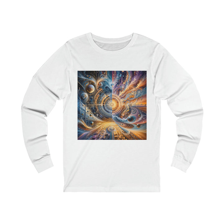 Cosmic Vortex Harmony - Unisex Jersey Long Sleeve Tee - Long-sleeve - g(0D·IO) - S - White -