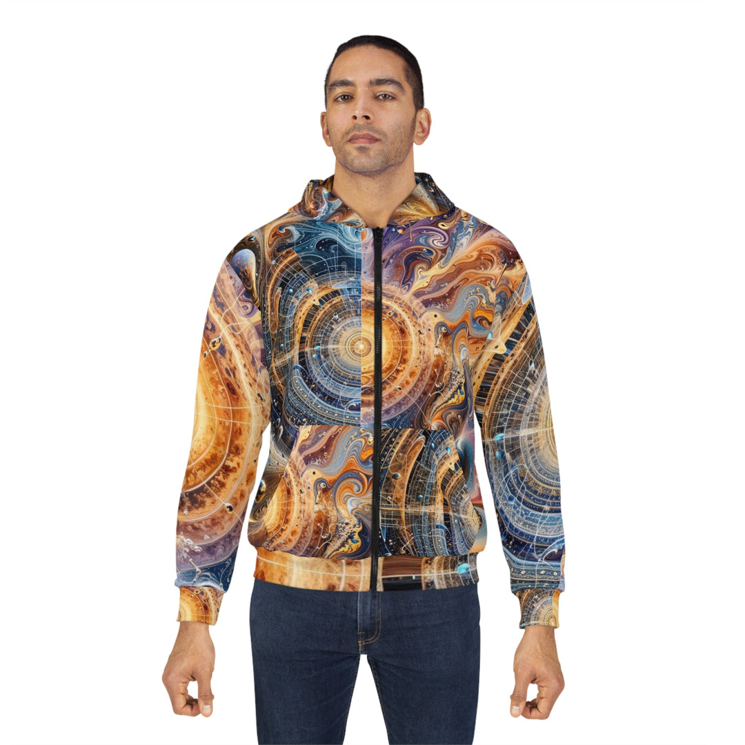 Cosmic Vortex Harmony - Unisex Zip Hoodie - All Over Prints - g(0D·IO) - XS - -