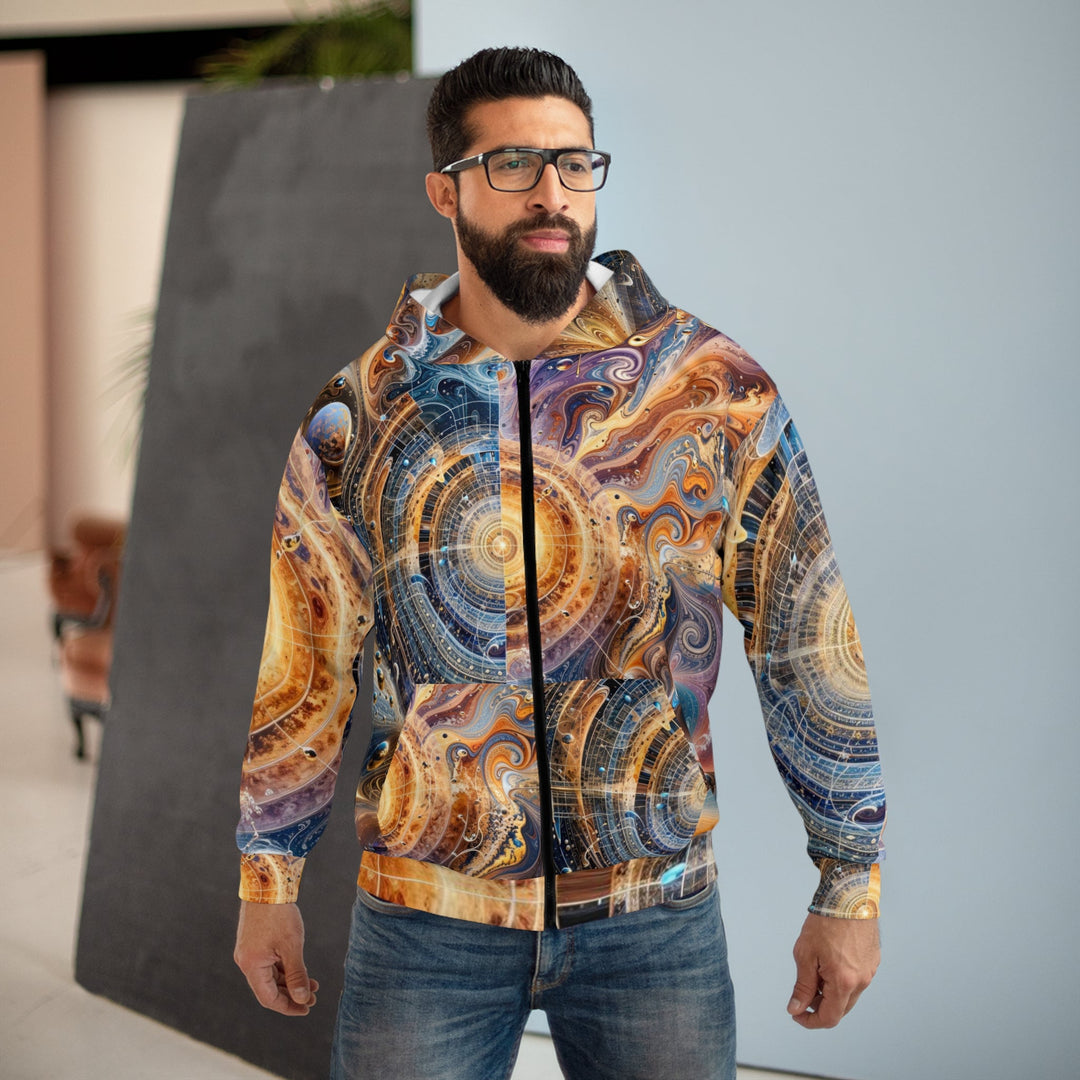 Cosmic Vortex Harmony - Unisex Zip Hoodie - All Over Prints - g(0D·IO) - XS - -