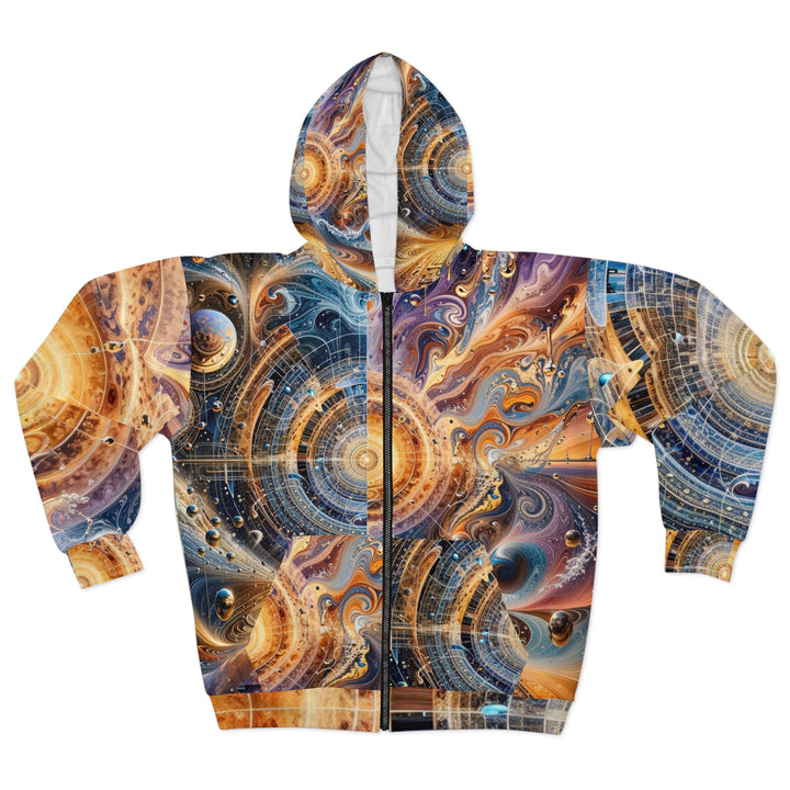 Cosmic Vortex Harmony - Unisex Zip Hoodie - All Over Prints - g(0D·IO) - XS - -