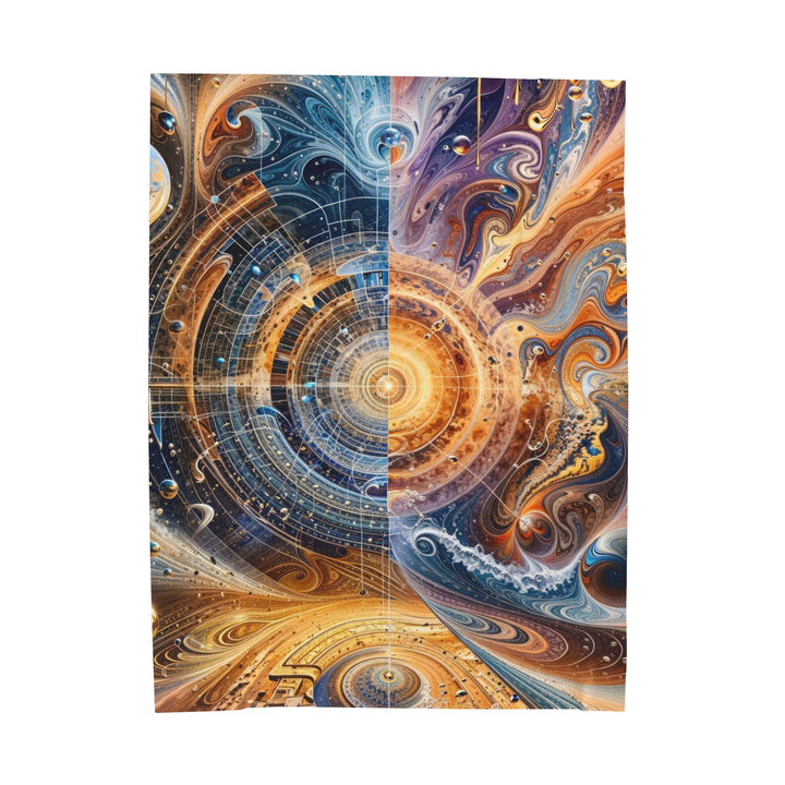 Cosmic Vortex Harmony - Velveteen Plush Blanket - All Over Prints - g(0D·IO) - 60" × 80" - -