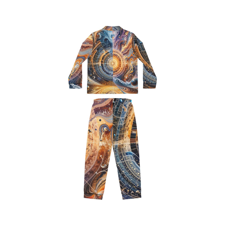 Cosmic Vortex Harmony - Women's Satin Pajamas - All Over Prints - g(0D·IO) - XS/S - Black -