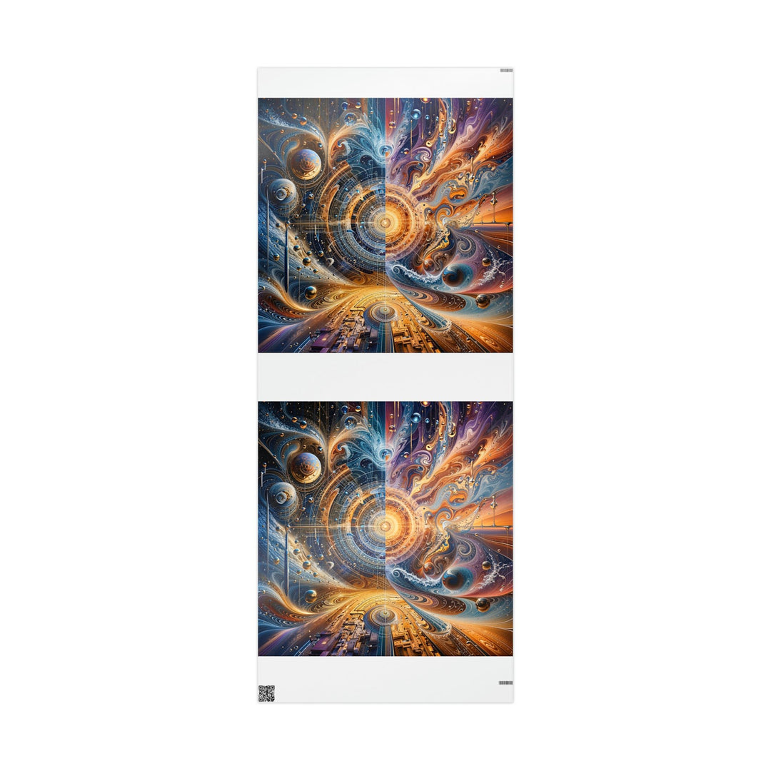 Cosmic Vortex Harmony - Wrapping Paper - Home Decor - g(0D·IO) - 30'' x 72'' - Glossy -