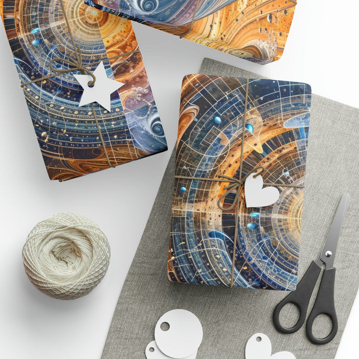 Cosmic Vortex Harmony - Wrapping Paper - Home Decor - g(0D·IO) - 30'' x 72'' - Matte -