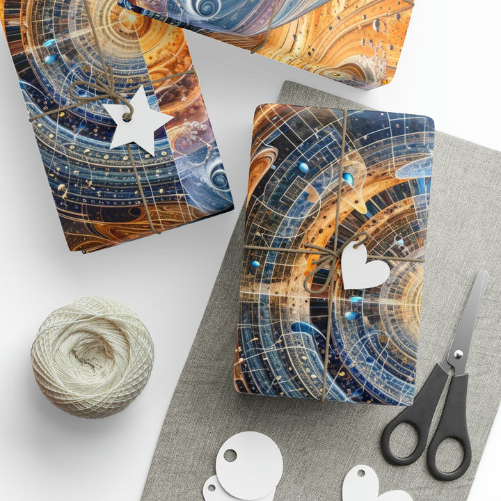 Cosmic Vortex Harmony - Wrapping Paper - Home Decor - g(0D·IO) - 30'' x 72'' - Matte -