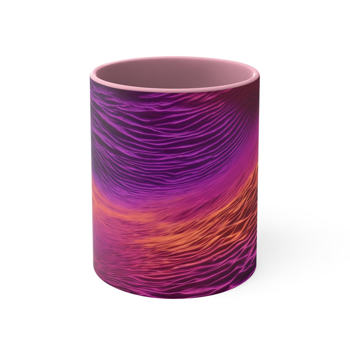 Crimson Waves Twilight - Accent Coffee Mug - Mug - g(0D·IO) - Pink - 11oz -